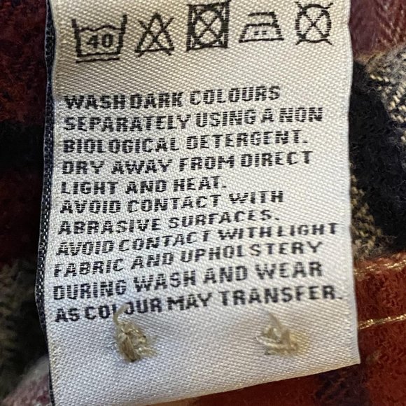 Portuguese Flannel, Beige/Red/Blue, 'Coachella' Check Flannel Button Down, XL - Picture 9 of 10